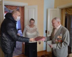 Глава  города Кирсанова поздравил долгожителя с 95-м днем рождения!