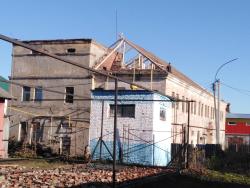 В Кирсановской городской бане идет ремонт крыши