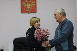 В Кирсанове майор полиции принимала поздравления