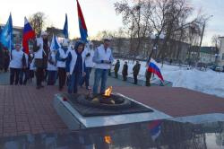 Сегодня Кирсанов стал очередной точкой автопробега под девизами «РОССИЯ КРЫМ ДОНБАСС» и «ТамбоV Zа ПРЕЗИДЕНТА».