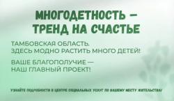О мерах поддержки молодых семей в Тамбовской области